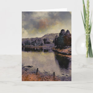 "Loch Ordie, Scottish Highlands" Art Birthday Kaar Kaart