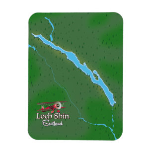 Loch Shin Schotland kaart Magneet