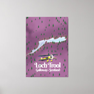 loch trool , galloway , schotland Travel map Canvas Afdruk
