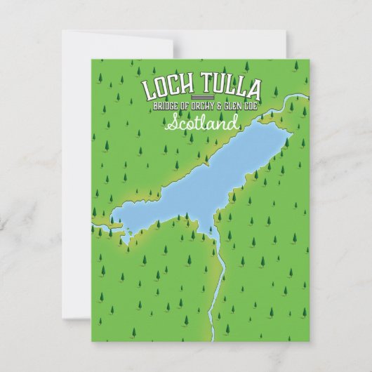 Loch Tulla Schotland Reisposter Kaart (Voorkant)