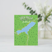 Loch Tulla Schotland Reisposter Kaart (Staand voorkant)