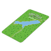 Loch Tulla Scotland Travel poster Map Magneet (Linkerzijde)