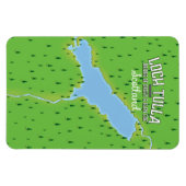 Loch Tulla Scotland Travel poster Map Magneet (Horizontaal)
