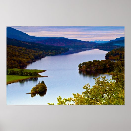 Loch Tummel, het Poster van het Uitzicht van konin (Voorkant)