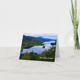 Loch Tummel vanaf Queen's View wenskaart Bedankkaart