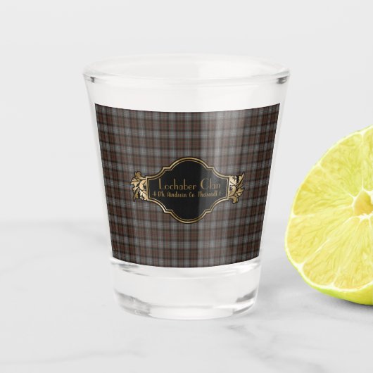 Lochaber Originele Schotse Clan Tartan Shot Glas (Voorkant)