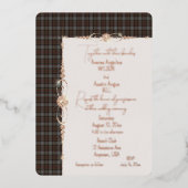 Lochaber Tartan Plaid Folie Uitnodiging (Voorkant)