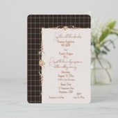 Lochaber Tartan Plaid Folie Uitnodiging (Staand Voorkant)