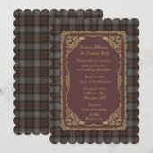 Lochaber Tartan Pset Wedding Kaart (Voorkant / Achterkant)