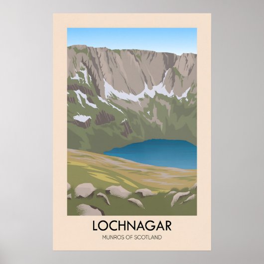 Lochnagar Munros Van Schotland Reisposter Poster (Voorkant)