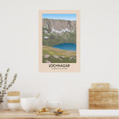 Lochnagar Munros Van Schotland Reisposter Poster (Keuken)