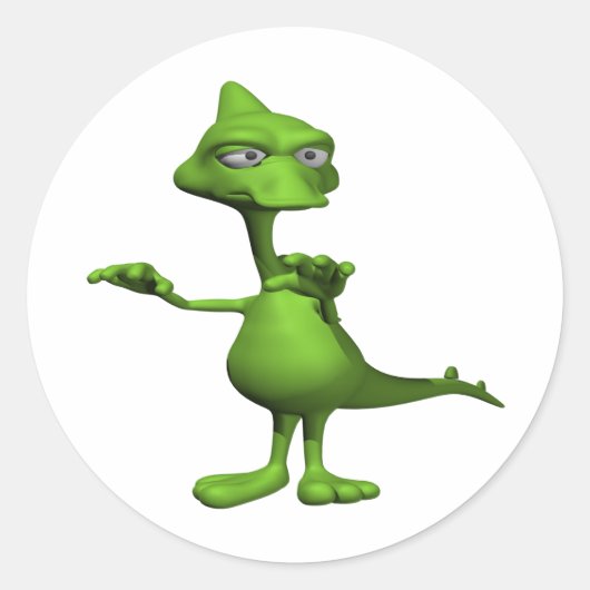 Lochness Monster Ronde Sticker (Voorkant)