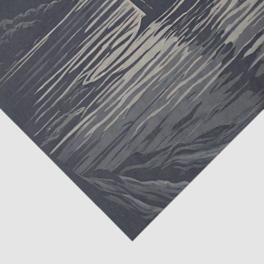 Lochness Nessie Cryptid Decoupage Tissuepapier (Detail)