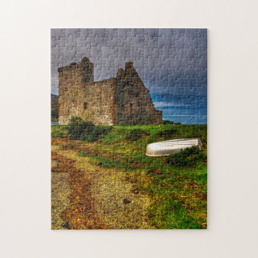 Lochranza Castle, eiland Arran Jigzaag puzzle Legpuzzel (Verticaal)