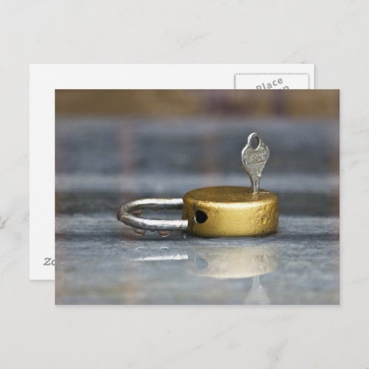 Lock en Key Photo Briefkaart (Voorkant / Achterkant)