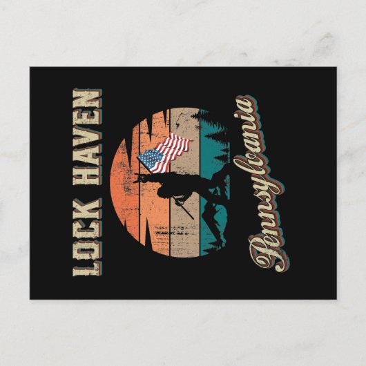 Lock Haven Pennsylvania Briefkaart (Voorkant)