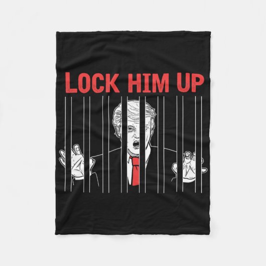 Lock Hem Op Anti Trump Protest T Shirt Fleece Deken (Voorkant)