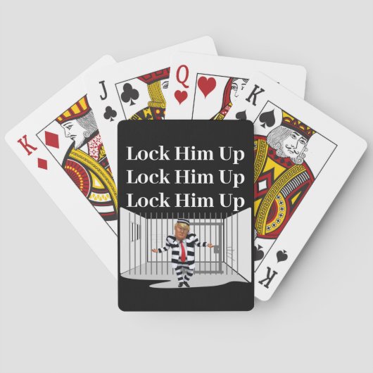 Lock Him Up Trump Speelkaarten (Achterkant)
