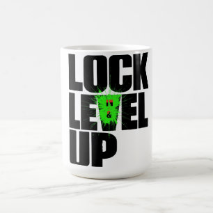 Lock In Level Up Motivatie Shirt, Hustle Mentalite Koffiemok