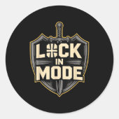 Lock In Mode Christian  Ronde Sticker (Voorkant)