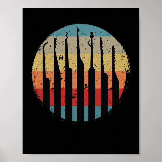 Lock Picking Retro Lock Poster (Voorkant)