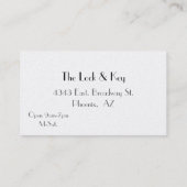 Lock Smith Visitekaartje (Achterkant)