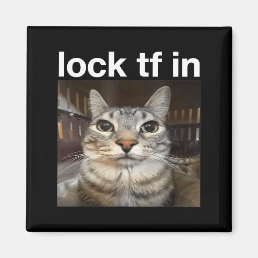 Lock TF in kattenmeme Magneet (Voorkant)