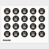 Lock TF in kattenmeme Ronde Sticker (Vel)