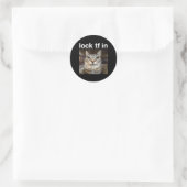 Lock TF in kattenmeme Ronde Sticker (Tas)