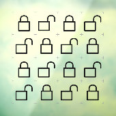 Lock/Unlock Raamsticker (Vel 3)