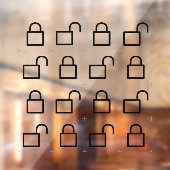 Lock/Unlock Raamsticker (Vel 2)