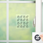 Lock/Unlock Raamsticker (Huis)
