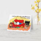 Lockdown Lazy Man Funny Cartoon Birthday Kaart (Gele Bloem)