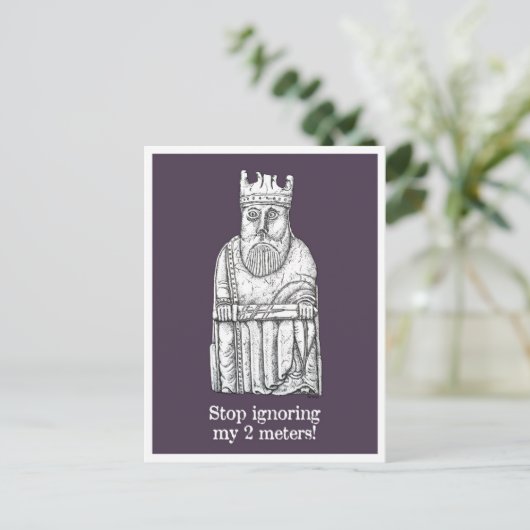 Lockdown-stemmingen - Lewis Chessman King Briefkaart (Staand voorkant)