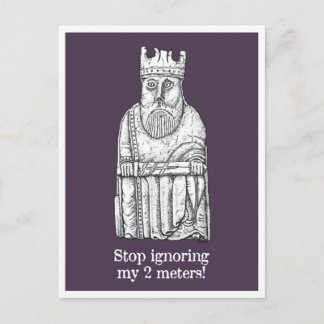 Lockdown-stemmingen - Lewis Chessman King Briefkaart