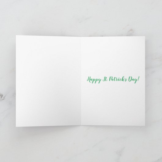 Lockdown Woman Drink Wijn St Patricks Day Card Kaart (Binnen)