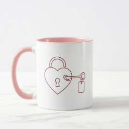 Locked Love Valentine Personalized Mug Mok