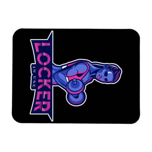 Locker in Use gym gewichthorend meisje Magneet (Horizontaal)