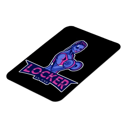 Locker in Use gym gewichthorend meisje Magneet (Linkerzijde)