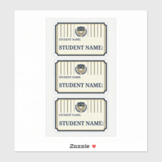 Locker Naamlabel Set - Marinegoud Pinstripe - 3 La Sticker