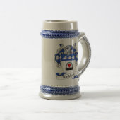 Lockhart Coat of Arms Stein - Family Crest Bierpul (Voorkant rechts)