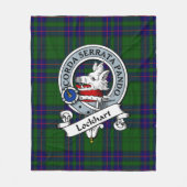 Lockhart Modern Clan Badge Tartan Pset Fleece Deken (Voorkant)