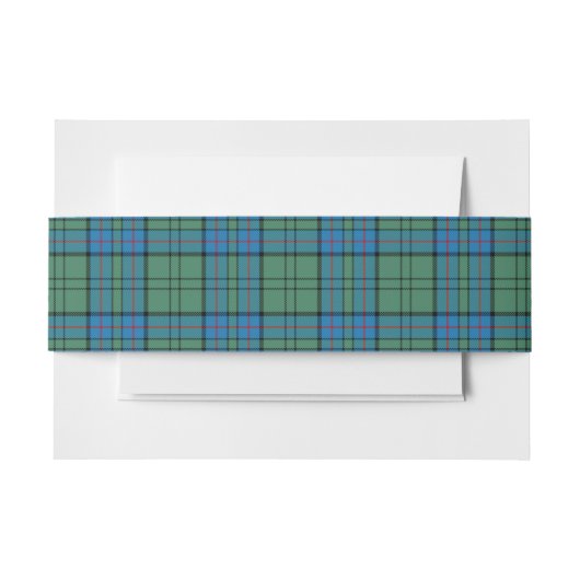 Lockhart Schotse Tartan Belly Band Uitnodigingen Wikkel (Voorkant Voorbeeld)