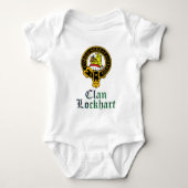 Lockhart scottish crest and tartan clan name romper (Voorkant)