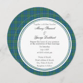 Lockhart Scottish Wedding Round Invitation Kaart (Voorkant / Achterkant)