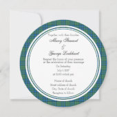 Lockhart Scottish Wedding Round Invitation Kaart (Voorkant)