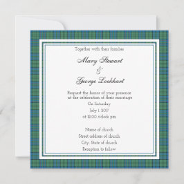 Lockhart Scottish Wedding Square Invitation Kaart