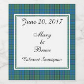 Lockhart Scottish Wedding Wine Label Wijn Etiket (Enkel label)