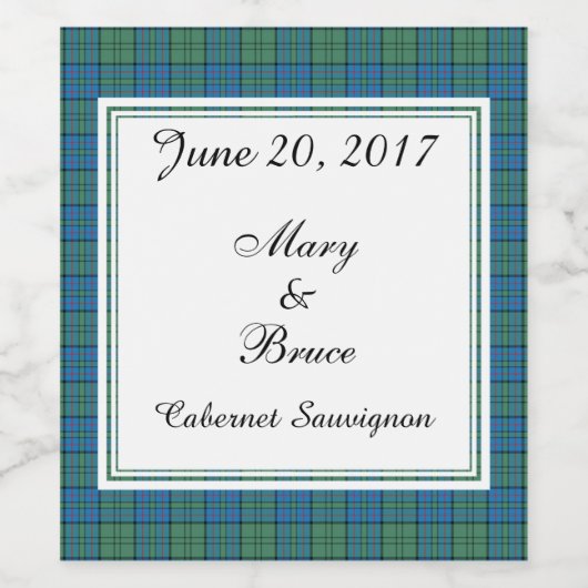 Lockhart Scottish Wedding Wine Label Wijn Etiket (Enkel label)