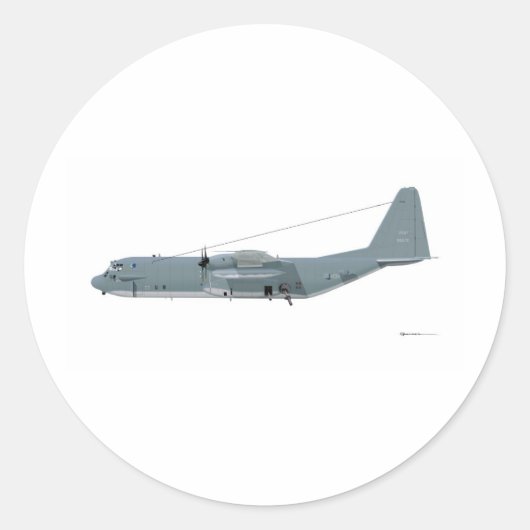 Lockheed AC-130 Spectre Ronde Sticker (Voorkant)